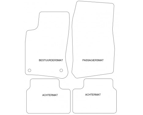 Bilmattor lämpliga för Opel Vectra B 1995-2001 4-delade, bild 2