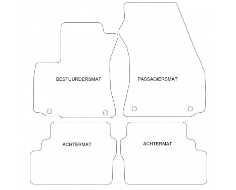 Bilmattor lämpliga för Opel Zafira A 2003-2005 4-delade, bild 4