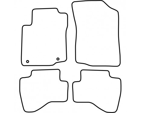 Bilmattor lämpliga för Peugeot 107 2010-2014 4-delade, bild 4