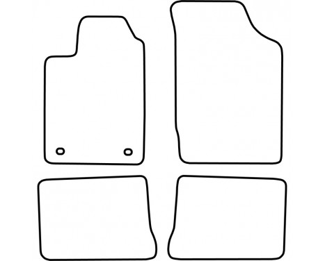 Bilmattor lämpliga för Renault Clio II 2001-2005 4-delade, bild 5