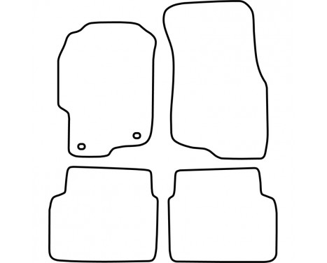 Bilmattor lämpliga för Rover 400 / 45 MG ZS 1999-2004 4-delad, bild 2