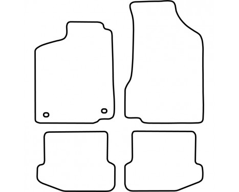 Bilmattor lämpliga för Seat Ibiza 1995-1999 4-delade, bild 2