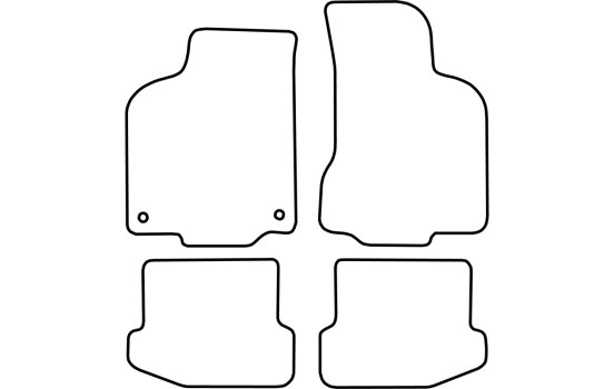 Bilmattor lämpliga för Seat Ibiza 1999-2002 4-delade, bild 3