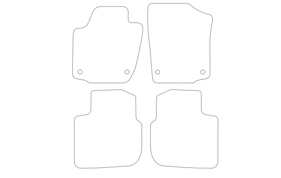 Bilmattor lämpliga för Seat Toledo 2012- 4-delade, bild 2