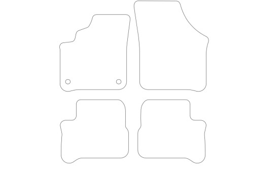 Bilmattor lämpliga för Skoda Citigo 2019- 4-delade, bild 4