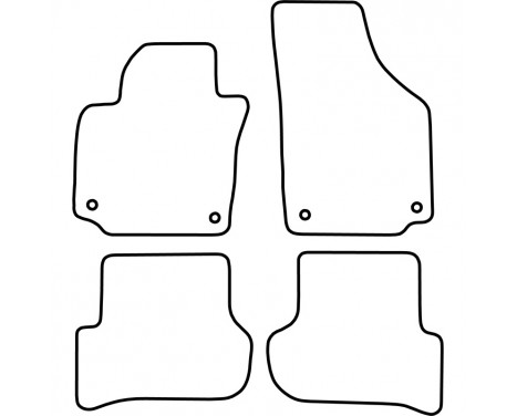 Bilmattor lämpliga för Skoda Yeti 2009- 4-delade, bild 2