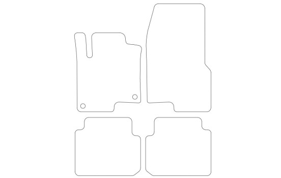 Bilmattor lämpliga för Smart ForFour 02-4 delar, bild 2