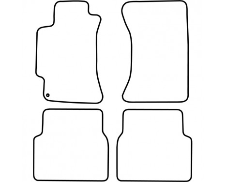 Bilmattor lämpliga för Subaru Impreza 2000-2007 4-delade, bild 3