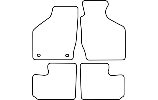 Bilmattor lämpliga för Suzuki Ignis RM 2003-2006 4-delade, bild 2