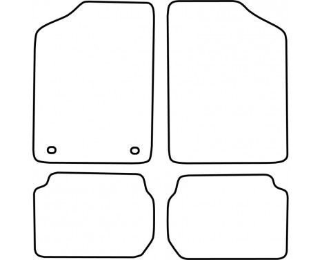 Bilmattor lämpliga för Suzuki Swift 3/5 dörrar 1993-2004 4-delade, bild 2