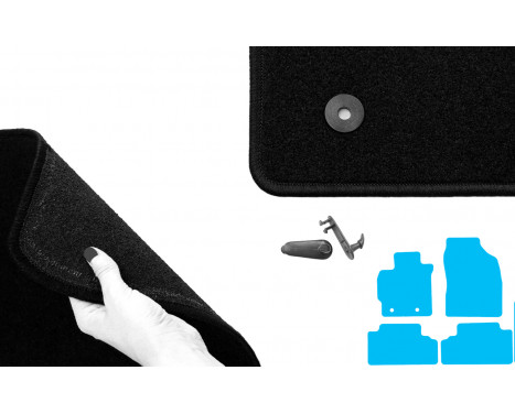 Bilmattor lämpliga för Toyota Auris 2007-2012 4-delade, bild 4