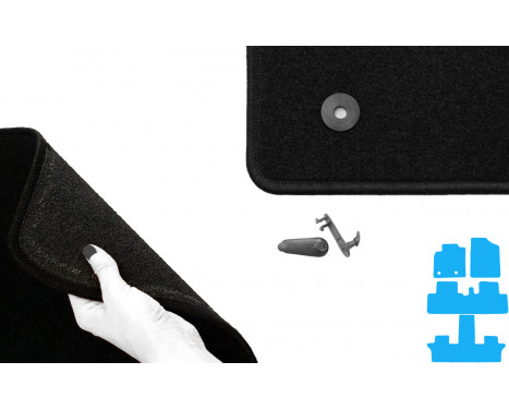 Bilmattor lämpliga för Toyota Avensis Verso 2001-2006 7 säten, bild 4