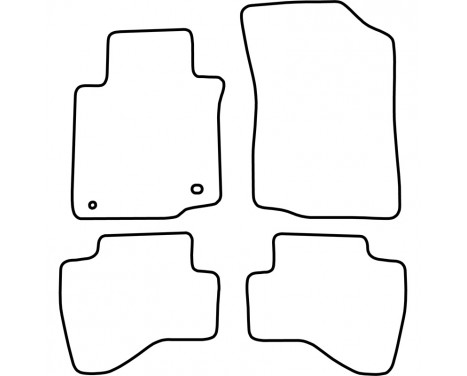 Bilmattor lämpliga för Toyota Aygo 2005-2010 4-delade, bild 4