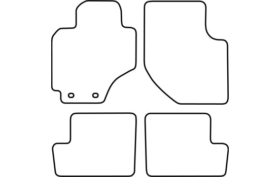 Bilmattor lämpliga för Toyota RAV-4 2000-2003 4-delade, bild 2