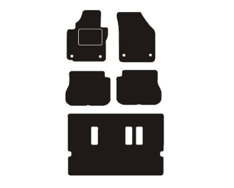 Bilmattor lämpliga för Volkswagen Caddy Kombi 7 personer 2015-