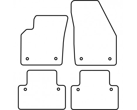 Bilmattor lämpliga för Volvo S40/V50 2004-2011 4-delade, bild 4