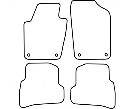Bilmattor lämpliga för VW Polo 6R 2010- 4-delade, bild 4