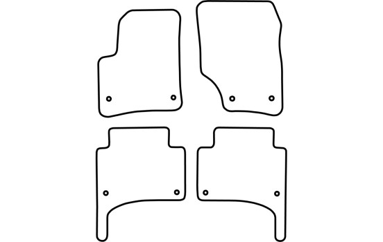 Bilmattor lämpliga för VW Touareg 2004-2009 4-delade, bild 2