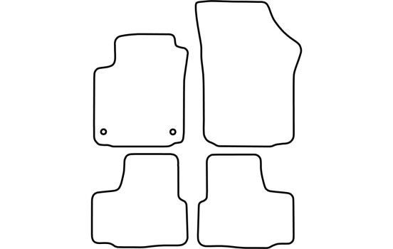 Bilmattor lämpliga för VW UP! 2011- / Skoda Citigo 2011- 4-d, bild 4