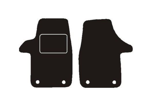 Bilmattor till VW Transporter T5 för 2-delade + turbo 2003 - 2015