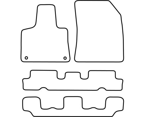 Bilmattor Velour lämplig för Citroën C4 Picasso 2013- & C4 Spacetourer 2018- (7 personer), bild 6