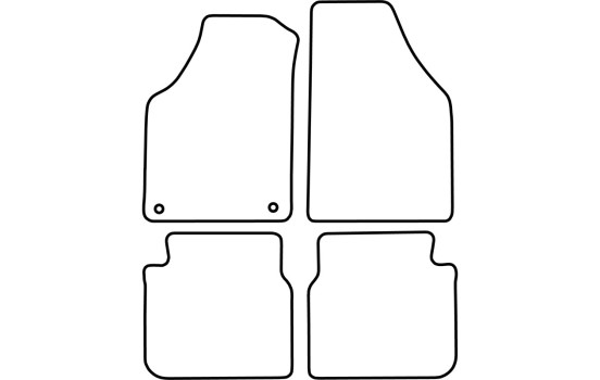 Bilmattor Velour lämplig för Fiat Idea 2003-2007, bild 6