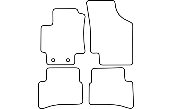 Bilmattor Velour lämplig för Kia Rio 2005-2011, bild 6