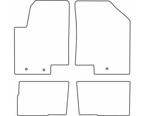 Bilmattor Velour lämplig för Kia Soul 2009-2011, bild 6