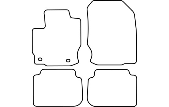 Bilmattor Velour lämplig för Mitsubishi Colt 3-dörrars 2004-2009, bild 6