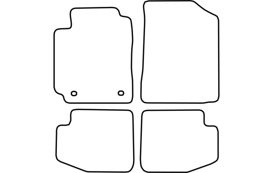 Bilmattor Velour lämplig för Toyota Yaris 3-dörrars 1999-2003, bild 6