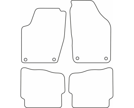 Bilmattor Velour lämplig för Volkswagen Polo 9N2 2005-2009, bild 6