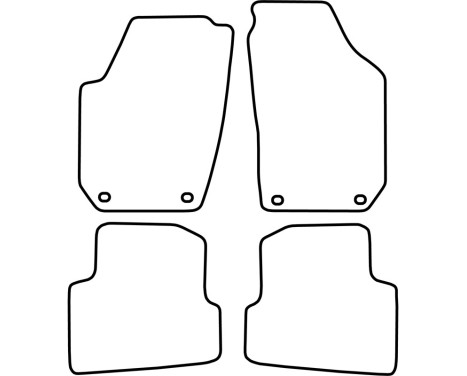 Bilmattor Velour passande Skoda Fabia 2007-2008, bild 6