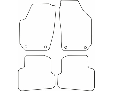 Bilmattor Velour passande Skoda Fabia 2008-2014, bild 6