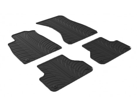 Gummimattor lämplig för Audi A4 11/2015- (T-Design 4-delad)