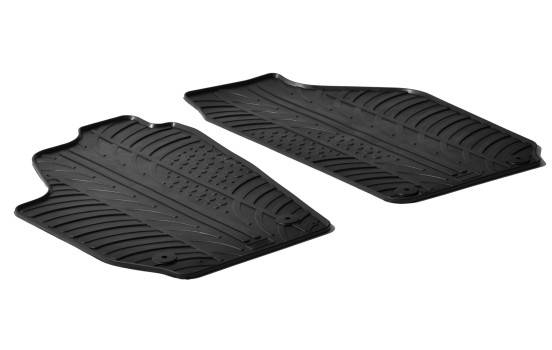 Gummimattor lämplig för Skoda Roomster / Practic 2007- (T-Design 2-delad)