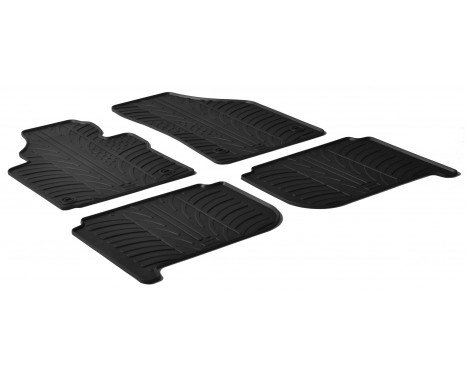 Gummimattor lämplig för Volkswagen Touran 2003-2015 (4-delad)