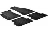 Gummimattor lämpliga för Audi A4 8E 2001-2008 / Seat Exeo (T-Design 4-delad + monteringsklämmor)