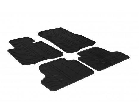 Gummimattor lämpliga för BMW 4-serie F32 automatisk 2013- (T-Design 4-delad + monteringsklämmor)
