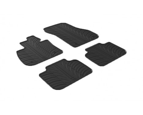 Gummimattor lämpliga för BMW X2 F39 2/2018- (T-Design 4-delad + monteringsklämmor)