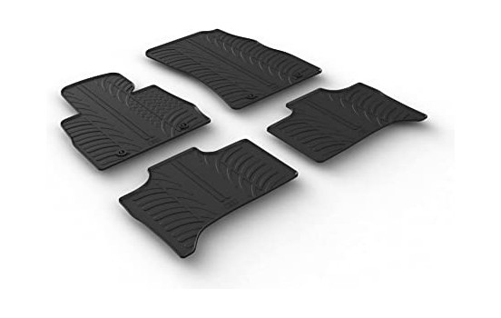 Gummimattor lämpliga för BMW X5 E53 1999-2006 (T-Design 4-delad + monteringsklämmor)