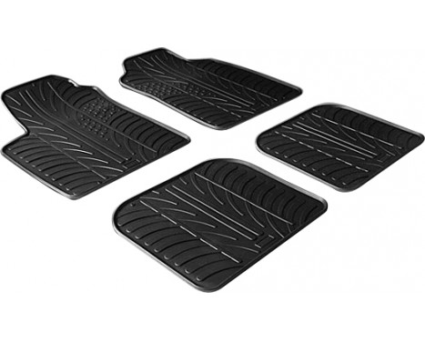 Gummimattor lämpliga för Fiat Panda 2003-2011 (T-profil 4-delad)