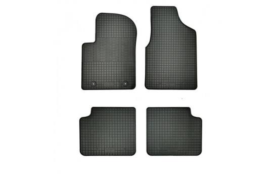 Gummimattor lämpliga för Ford Ka II 2008-2012 (4-delade med monteringspunkter)