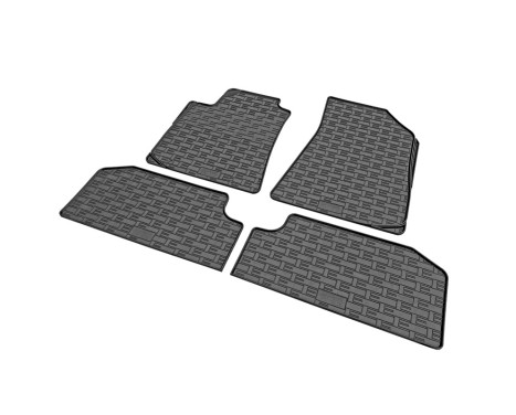 Gummimattor lämpliga för Hyundai e-Kona II (EV) 2023- (4-delade med monteringspunkter), bild 2