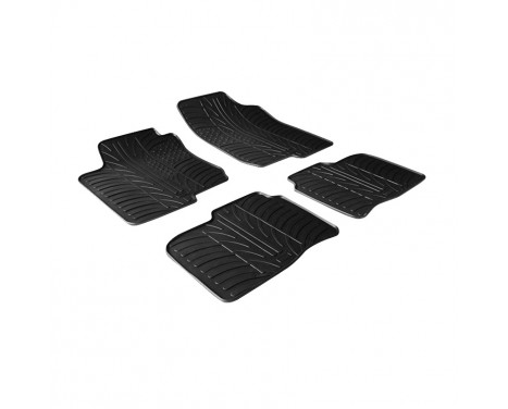 Gummimattor lämpliga för Hyundai i30 / Kia Cee'd 2007-2011 (T-Design 4-delad)