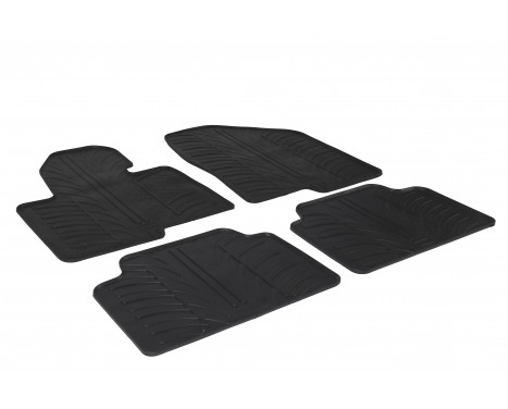 Gummimattor lämpliga för Hyundai Santa Fe 2012- (T-Design 4-delad)