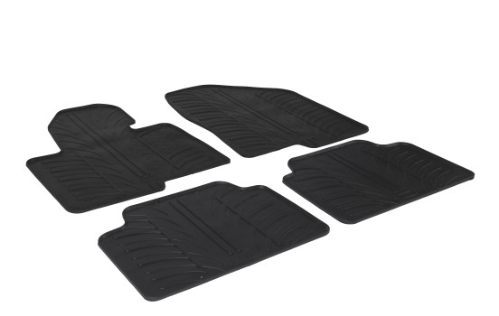Gummimattor lämpliga för Hyundai Santa Fe 2012- (T-Design 4-delad)