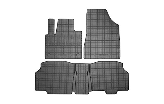 Gummimattor lämpliga för Mercedes Citan Tourer (W420) & Renault Kangoo III MPV 2021- (3-delad + mo