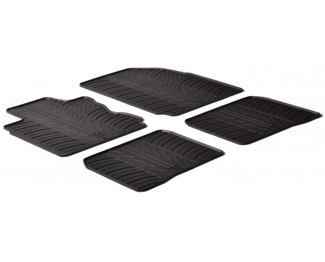 Gummimattor lämpliga för Nissan Note 2006-2012 (T-Design 4-delad)