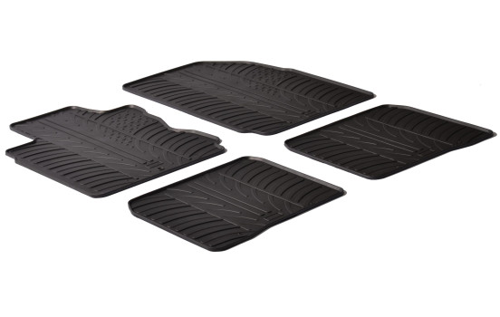 Gummimattor lämpliga för Nissan Note 2006-2012 (T-Design 4-delad)