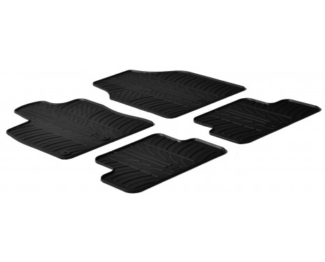 Gummimattor lämpliga för Nissan Qashqai 2007-2013 (T-Design 4-delad)